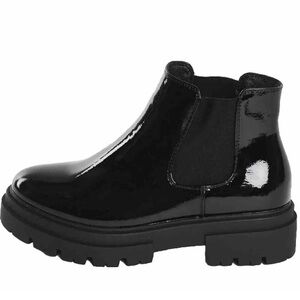 Glamorous-Chunky Chelsea Boot-Women’s Size: US 10-Color: Black Patent-NEW!!
